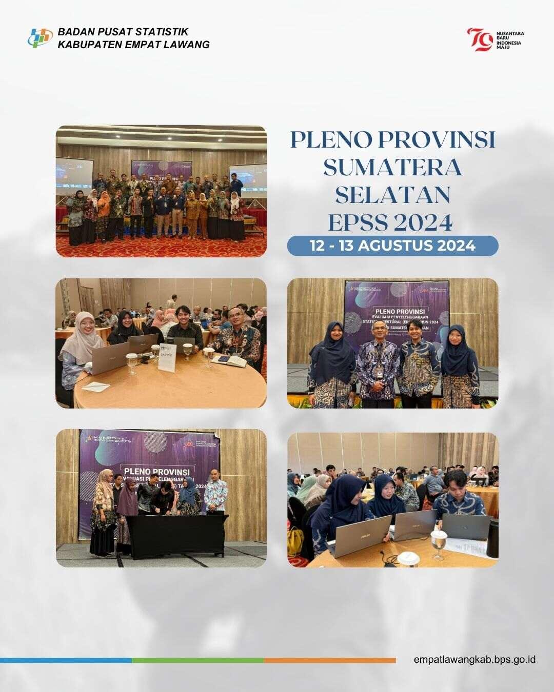 Pleno EPSS 2024 Provinsi Sumatera Selatan