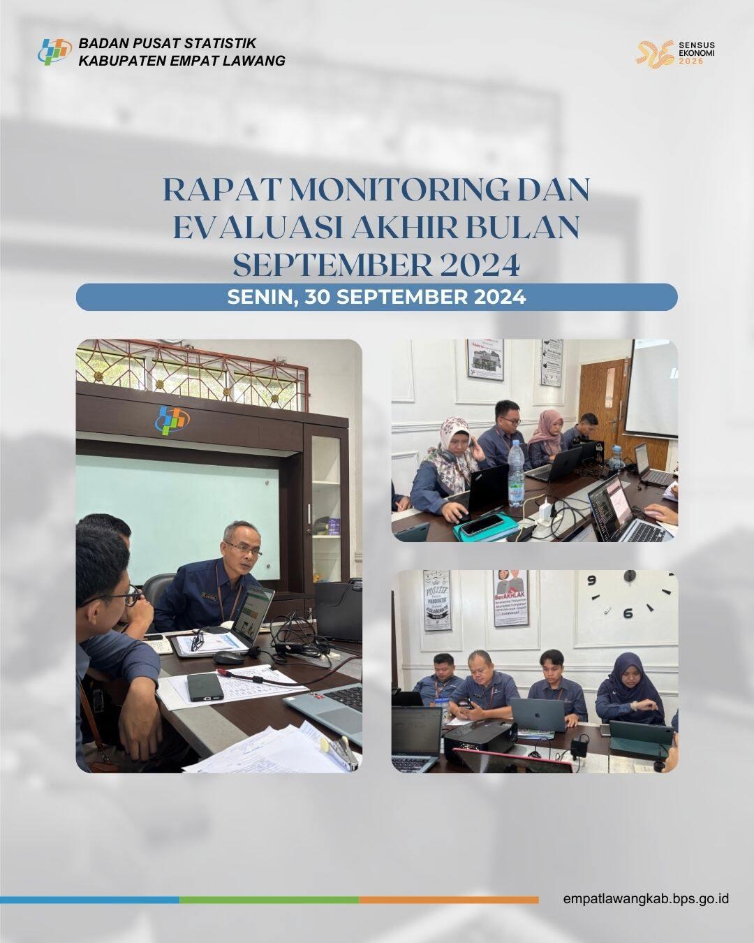 Rapat Monitoring dan evaluasi Akhir Bulan September 2024