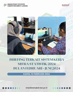 Briefing terkait Sistem Kerja Mitra Statistik 2024