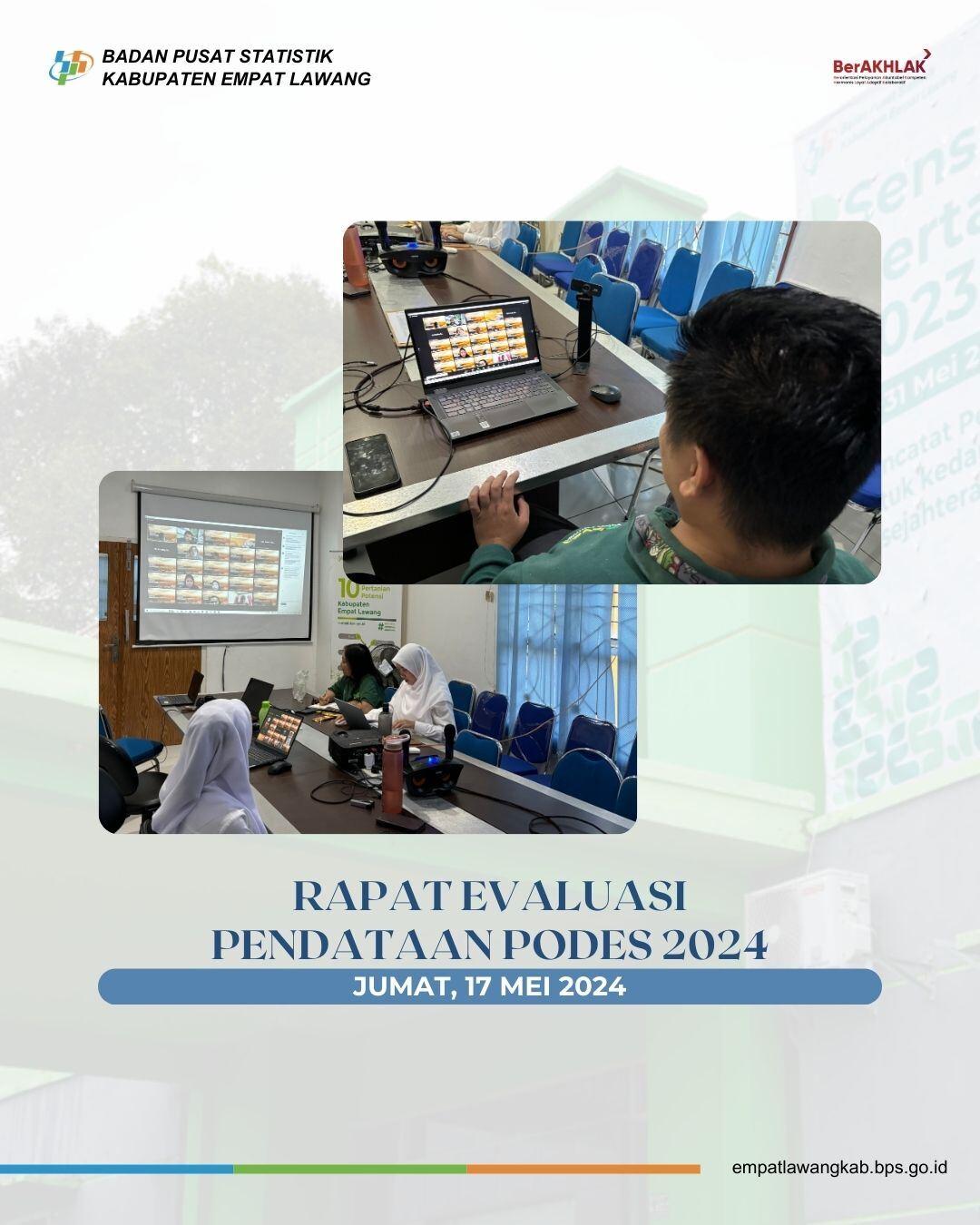 Rapat Evaluasi Pendataan PODES 2024