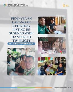 Pendataan Lapangan Updating Listing BS SUSENAS MSBP dan SERUTI Triwulan III 2024