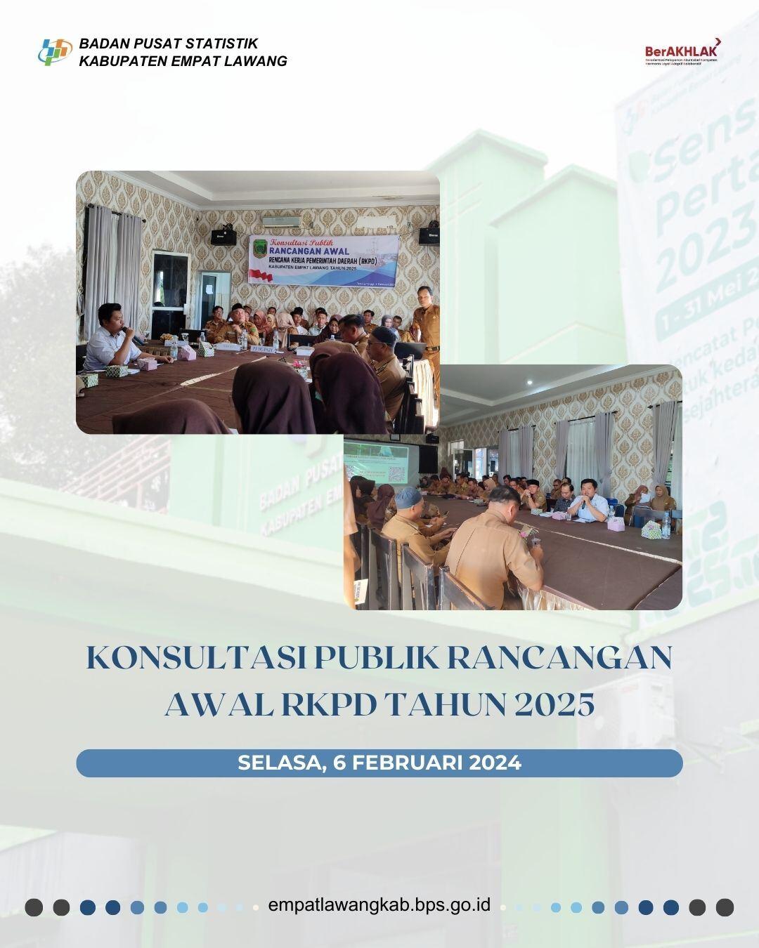 Public consultation on the initial draft of the 2025 RKPD