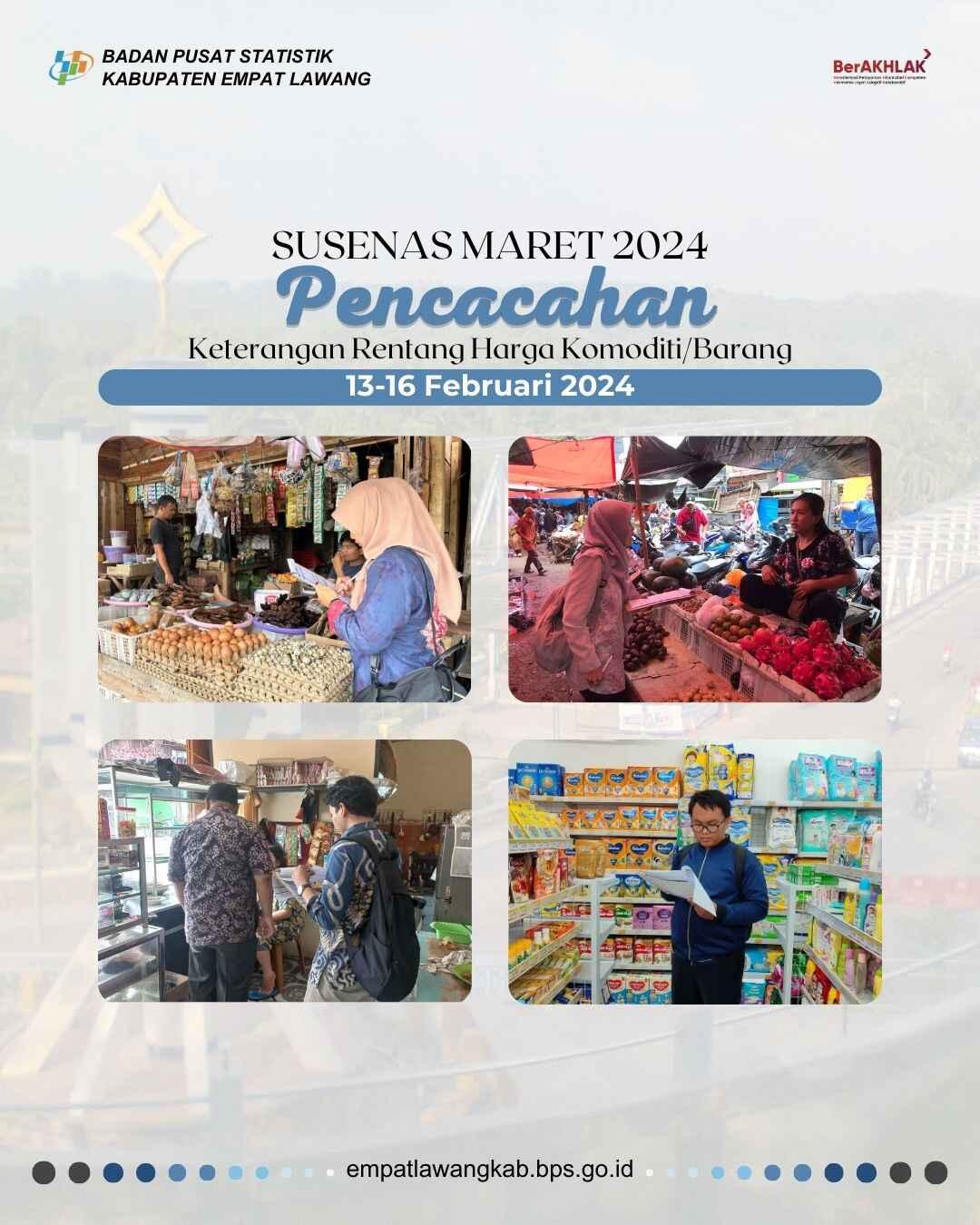 Melaksanakan Pencacahan Keterangan Rentang Harga Komoditi/Barang Susenas Maret 2024