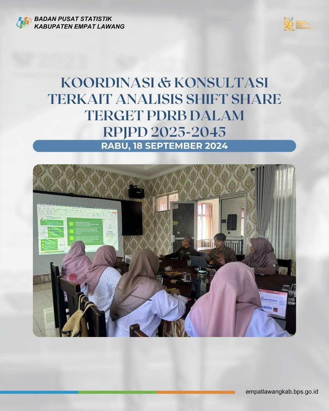 Koordinasi & Konsultasi Terkait Analisis Shift Share Terget PDRB dalam RPJPD 2025-2045