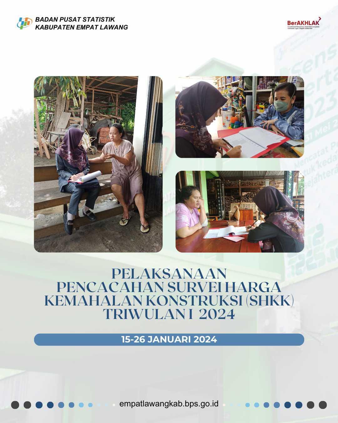 Pelaksanaan Pencacahan Survei Harga Kemahalan (SHKK) Triwulan I 2024