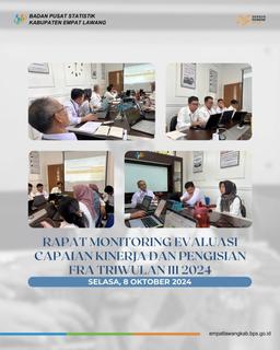 Rapat Monitoring Evaluasi Capaian Kinerja dan Pengisian FRA Triwulan III 2024